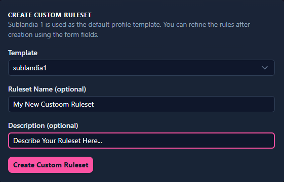 Creating custom subtitle ruleset in Sublandia Editor