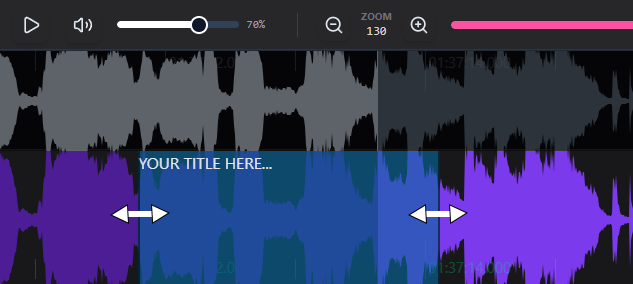 Adjusting subtitle start and end time directly on waveform in Sublandia Editor
